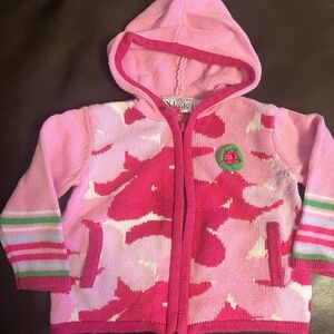 Pink Patterned Hoodie for Children